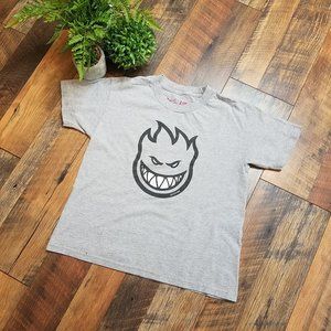 Gray Spitfire Skater Tee Sz. Youth Medium